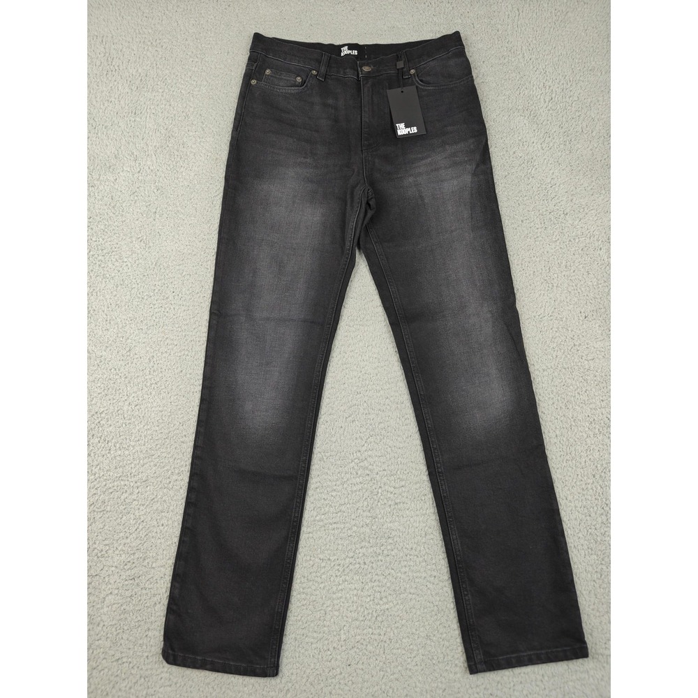 The Kooples Jeans Mens 29x30 Black Dark Wash Slim Straight Stretch Denim Pants